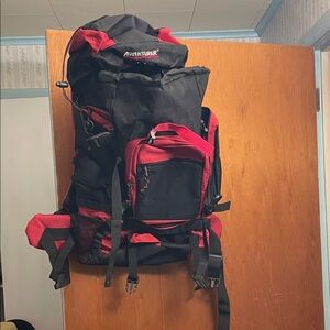 Black and Red Hiking Backpack